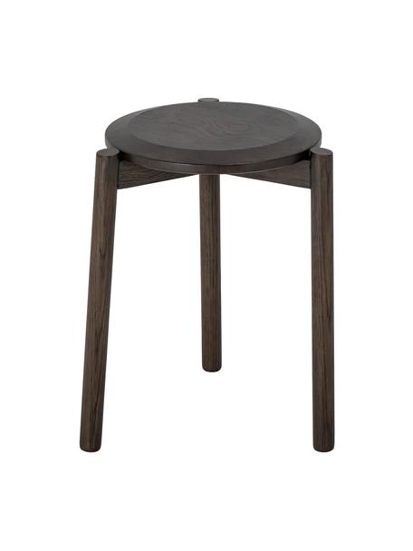 Tabouret bois de chêne Gil, Bois de chêne, Bois de chêne foncé, Ø 33 x haut. 45 cm