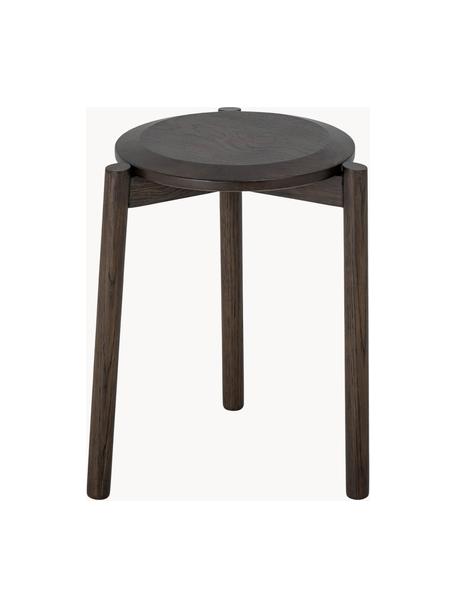 Taburetka z dubového dreva Gil, Dubové drevo, Tmavé dubové drevo, Ø 33 x V 45 cm