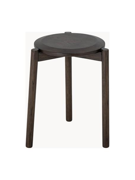 Hocker Gil aus Eichenholz, Eichenholz, Dunkles Eichenholz, Ø 33 x H 45 cm