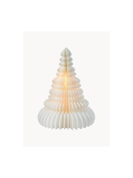 Vianočný LED stromček z papiera Wish, Papier, Krémovobiela, Ø 32 x V 40 cm