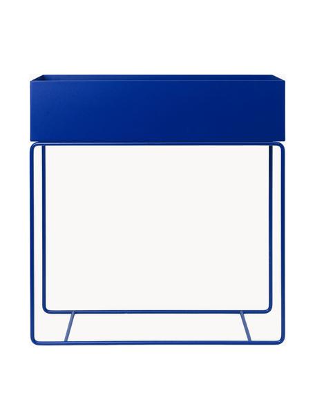 Portavaso Plant Box, Acciaio verniciato a polvere, Blu elettrico, Larg. 60 x Alt. 65 cm