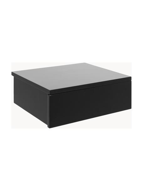 Mesilla de noche de pared Avignon, Tablero de fibras de densidad media (MDF) pintado, Negro, An 37 x Al 13 cm