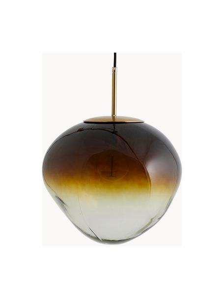 Lampa wisząca ze szkła dmuchanego Edfu, różne rozmiary, Odcienie brązowego, transparentny, Ø 40 x W 43 cm