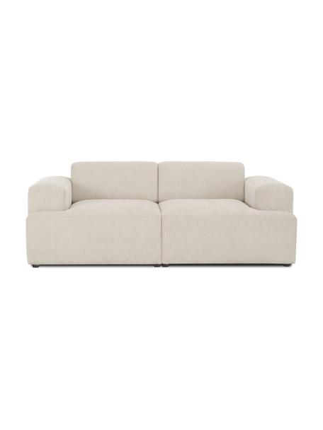 Cord-Sofa Melva (2-Sitzer) in Beige, Bezug: Cord (92% Polyester, 8% P, Gestell: Massives Kiefernholz, FSC, Cord Beige, B 198 x T 101 cm