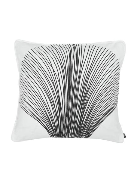 Poszewka na poduszkę z bawełny Thiago, 100% bawełna, Biały, czarny, S 50 x D 50 cm