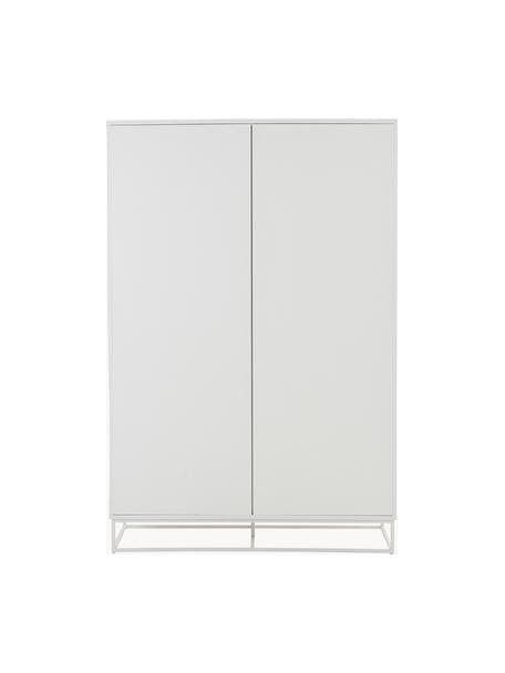 Malá drevená šatníková skriňa Lyckeby, Drevo, lomená biela lakovaná, Š 120 x V 180 cm