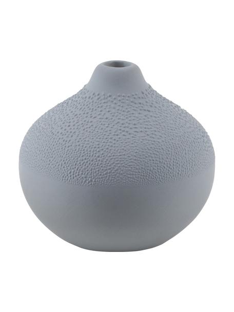 Kleine Vase Perla aus Steingut, Steingut mit Perlglasur, Grau, Ø 7 x H 7 cm