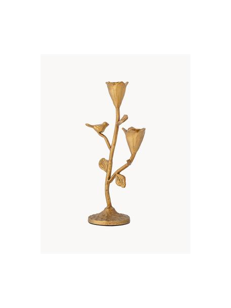Candelabro Trianon, Ferro rivestito, Dorato, Larg. 14 x Alt. 30 cm