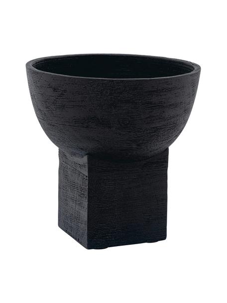 Ciotola decorativa in legno nero fatta a mano Smoke, Legno di mango rivestito, Nero, Ø 20 x Alt. 20 cm