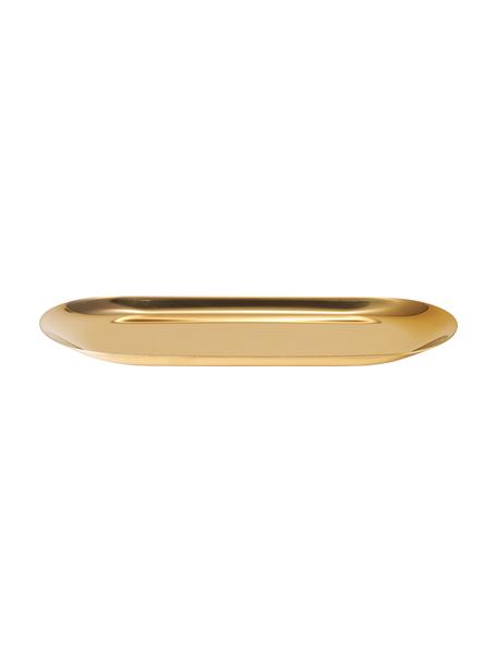 Dekorativní tác Samu, Nerezová ocel, Zlatá, Š 10 cm, D 23 cm