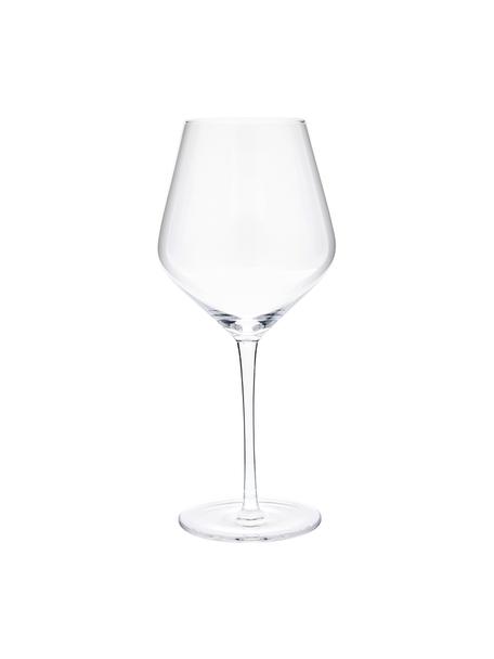 Mondgeblazen bolvormige rode wijnglazen Ays, 4 stuks, Glas, Transparant, Ø 7 x H 25 cm