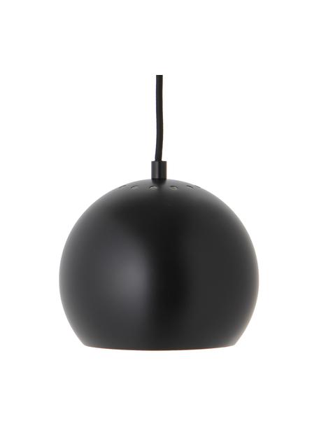 Menšia guľatá závesná lampa Ball, Čierna, biela, Ø 18 x V 16 cm