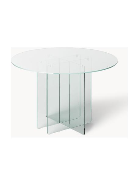 Ronde glazen eettafel Anouk, Ø 120 cm, Glas, Transparant, Ø 120 cm