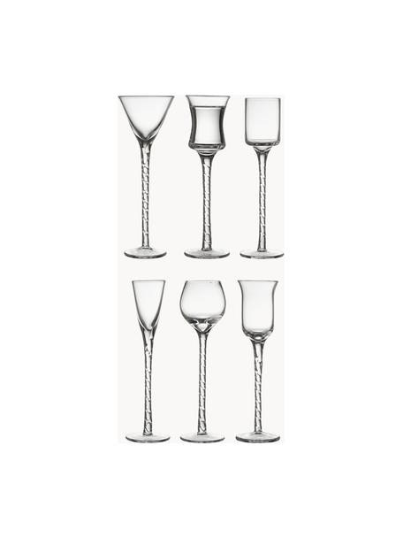 Mondgeblazen borrelglaasjes Rom, 6-delig, Glas, Transparant, Set met verschillende formaten