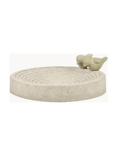 Bain d'oiseaux Bettany, Béton, Beige clair, Ø 29 x haut. 11 cm