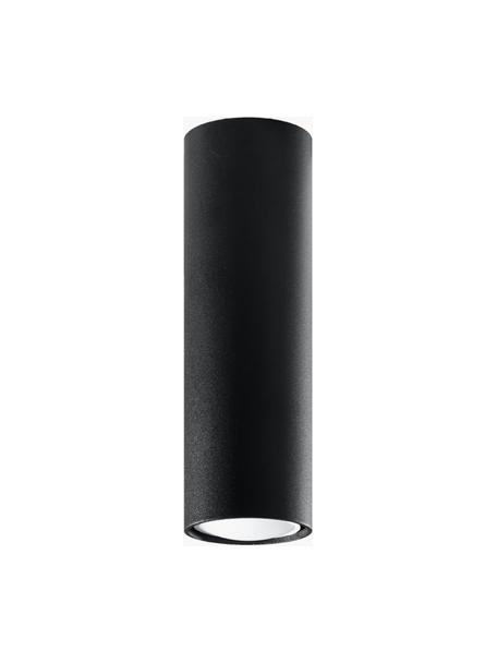 Faretto da soffitto Castro, alt. 20 cm, Acciaio rivestito, Nero opaco, Ø 6 x Alt. 20 cm