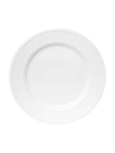Porcelánové snídaňové talíře Pearl, 6 ks, Porcelán, Bílá, Ø 20 cm, V 2 cm