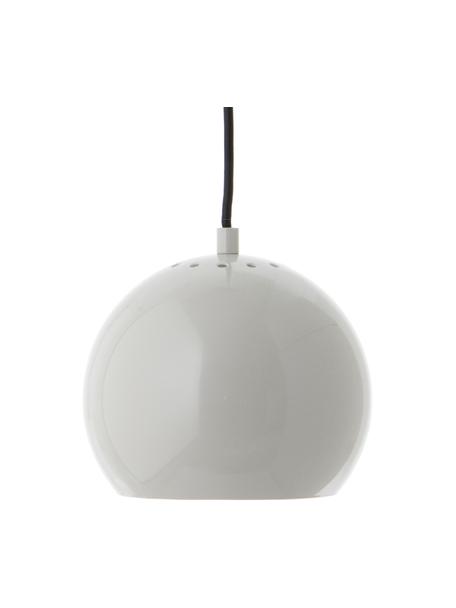 Kleine Kugel-Pendelleuchte Ball in Hellgrau, Lampenschirm: Metall, beschichtet, Baldachin: Metall, beschichtet, Hellgrau, Ø 18 x H 16 cm