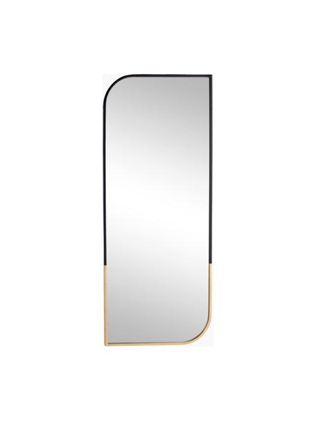 Nástěnné zrcadlo s dřevěným rámem Reflix, Černá, zlatá, Š 41 cm, V 100 cm
