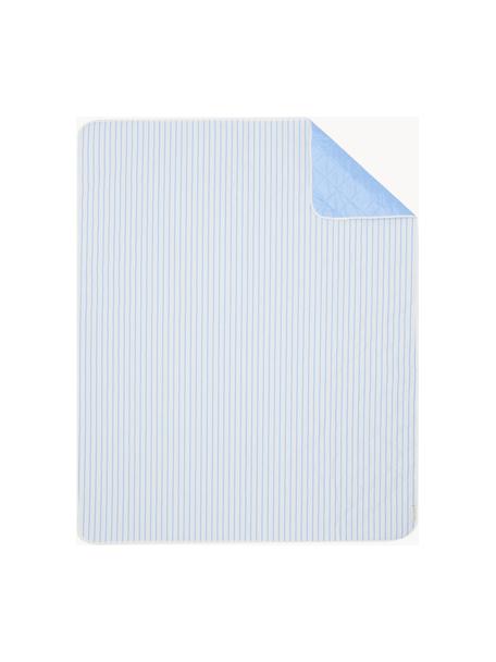 Strand- und Picknickdecke Le Weekend, 100 % Polyester, Off White, Hellblau, dünne Streifen, B 140 x L 175 cm