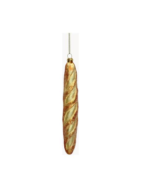 Décoration de sapin de Noël Baguette, Verre, Ocre, larg. 3 x haut. 21 cm