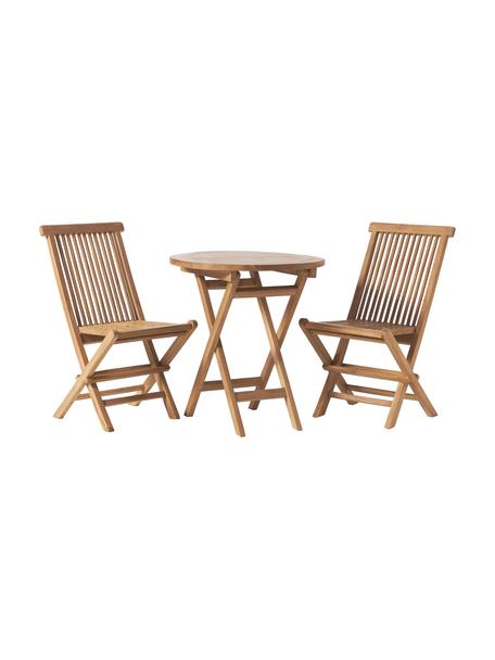 Set de muebles para exterior de madera de teca Kenya, 3 pzas., Madera de teca, Set de diferentes tamaños
