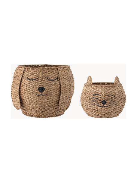 Paniers de rangement bankuan Milus, 2 élém., Herbe de Bankuan, Beige, noir, Lot de différentes tailles