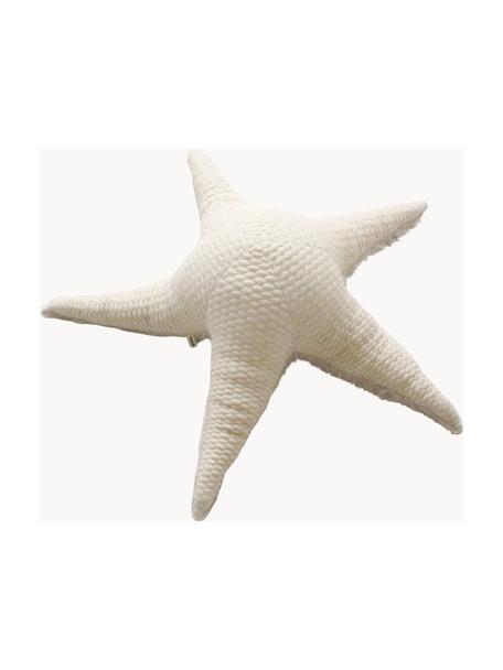 Handgefertigtes Kuschelkissen SeaStar, B 95 cm, Unten: Kunstpelz (100 % Polyeste, Cremeweiß gesprenkelt, Hellbeige, B 95 x H 26 cm