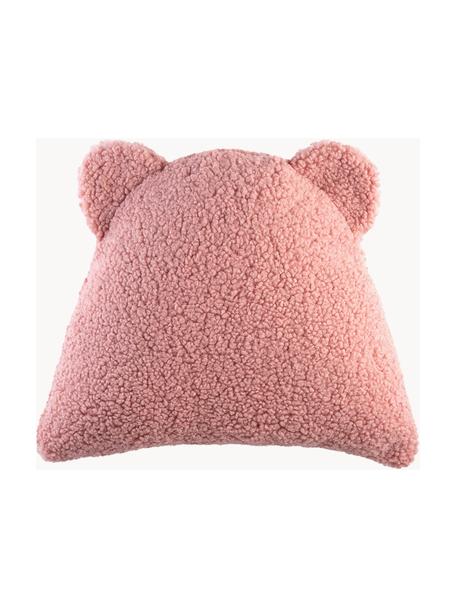 Coussin moelleux en peluche Bear, Rose pâle, larg. 37 x long. 40 cm