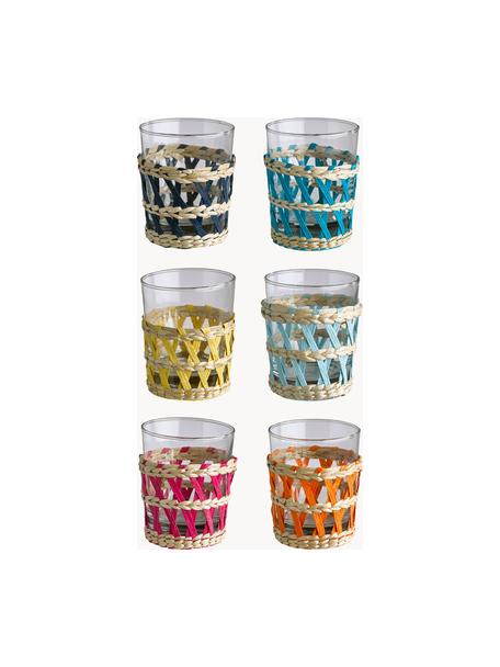 Set di 6 bicchieri Reed, Trasparente, multicolore, Ø 8 x Alt. 10 cm, 250 ml