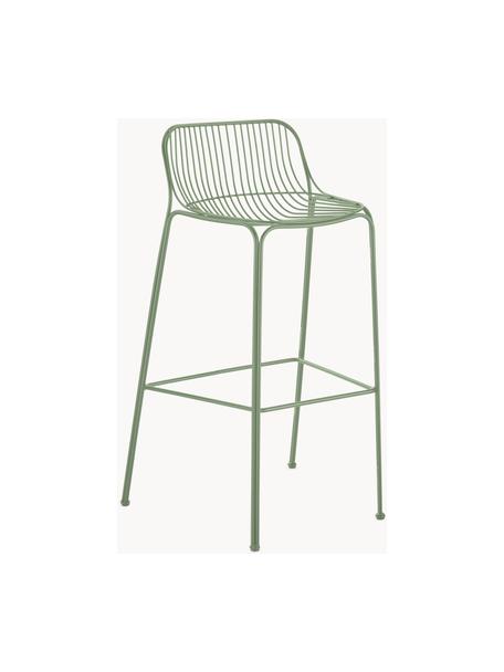 Taburete arto para exterior Hiray, Acero galvanizado pintado, Verde salvia, An 57 x Al 96 cm