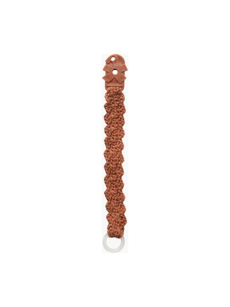 Corda per ciuccio fatta a mano all'uncinetto Crochet, Marrone, Larg. 3 x Lung. 20 cm