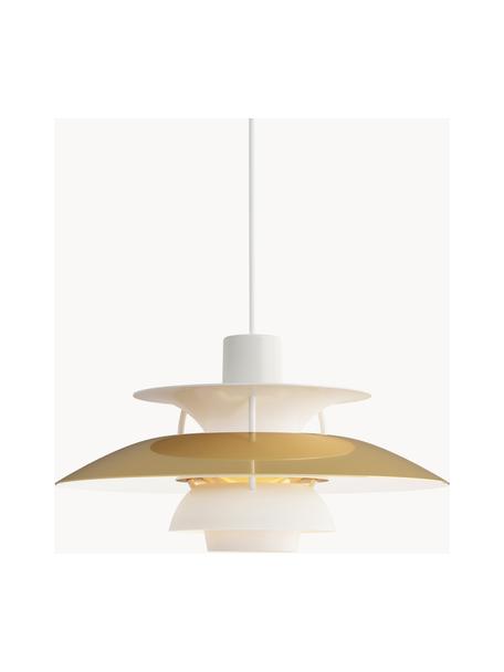 Hanglamp PH 5 Mini, Lampenkap: gecoat metaal, Wit, goudkleurig, Ø 30 x H 16 cm