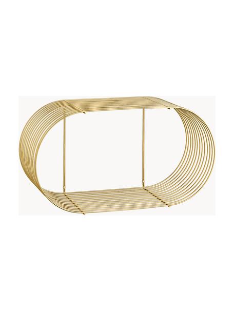 Estante de pared de metal Curva, 33 cm, Metal recubierto, Dorado, An 61 x Al 33 cm