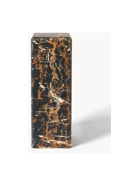 Decoratieve zuil Look in marmerlook, Polyresin bedekt met melamine folie, Donkerbruin, marmerlook, B 33 x H 91 cm