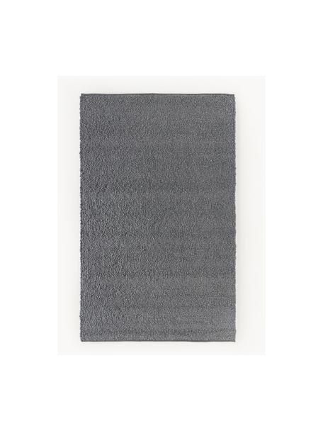 Handgeweven vloerkleed Leah, 100% polyester, GRS-gecertificeerd, Donkergrijs, B 200 x L 300 cm (maat L)