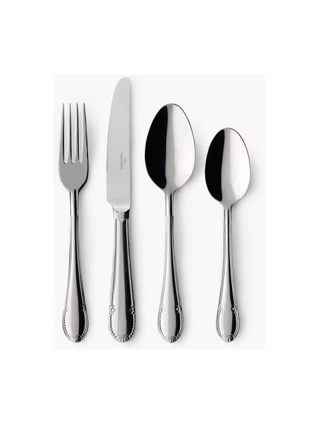 Set 24 posate dal design raffinato per 6 persone Mademoiselle, Argentato lucido, 6 persone (24 pz)