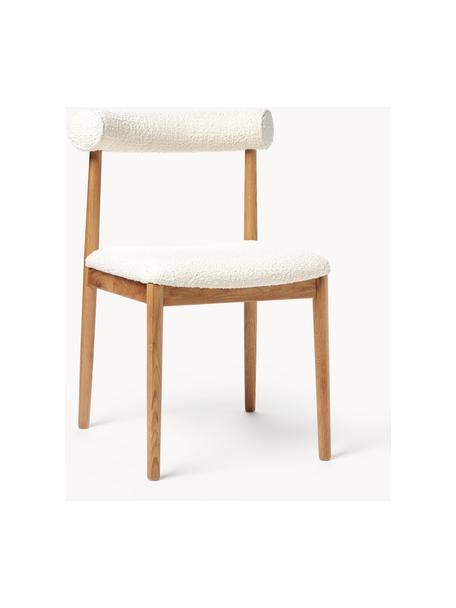 Chaise rembourrée en bouclette Diego, Bouclé blanc, larg. 57 x haut. 56 cm