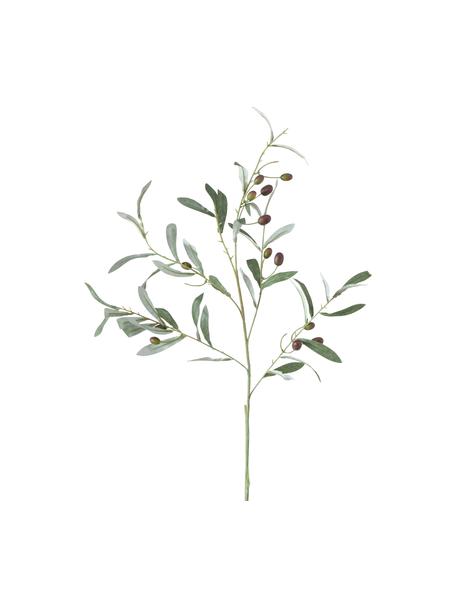Ručne vyrobená umelá olivová vetvička Olives Garden, Umelá hmota, Zelená, Š 17 x V 77 cm
