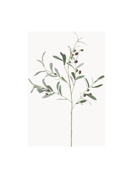 Handgefertigter Dekozweig Olive Garden, Kunststoff, Grüntöne, L 77 cm