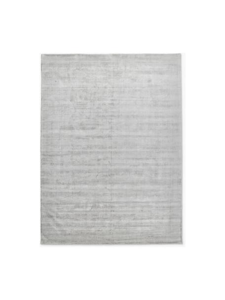 Tapis en viscose tissé main Jane, Gris clair, larg. 300 x long. 400 cm (taille XL)