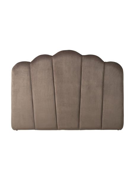 Tête de lit rembourrée velours brun Monroe, Velours (polyester), Velours brun, larg. 180 x haut. 130 cm