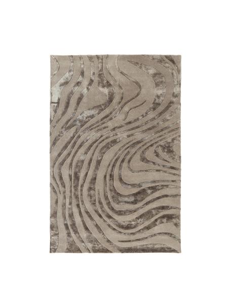 Ručně všívaný koberec s krátkým vlasem a strukturovaným povrchem Winola, Taupe, Š 200 cm, D 300 cm (velikost L)