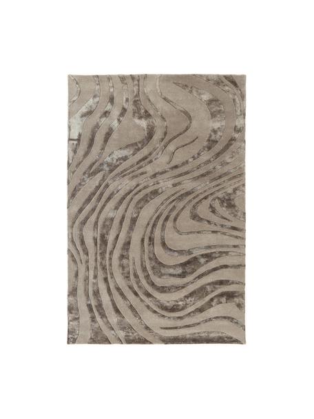 Ręcznie tuftowany dywan z krótkim włosiem z wypukłą strukturą Winola, Taupe, S 200 x D 300 cm (Rozmiar L)