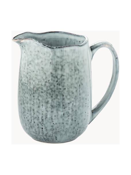 Lechera artesanal Nordic Sea, 1 L, Cerámica de gres, Gris azulado jaspeado, An 17 x Al 16 cm