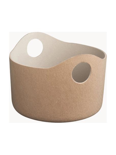 Košík na časopisy Tiggy, V 29 cm, Plsť, Béžová, Ø 43 x V 29 cm