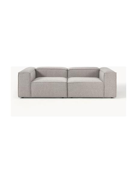 Modulares Sofa Lennon (3-Sitzer) aus Bouclé, Bezug: Bouclé (100 % Polyester) , Gestell: Massives Kiefernholz FSC-, Bouclé Hellgrau, B 238 x T 119 cm