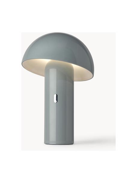 Malá přenosná stmívatelná stolní LED lampa Svamp, Umělá hmota, Šedomodrá, Ø 16 cm, V 25 cm