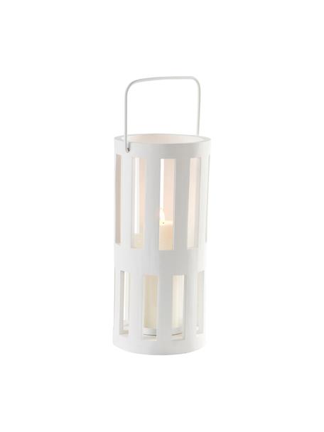 Lanterne métal blanc Earl, Blanc, Ø 15 x haut. 33 cm