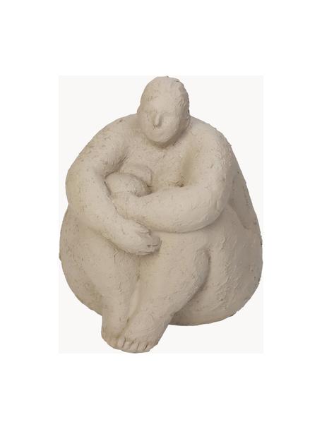 Decoratief object Big Woman, Kunststof, Lichtbeige, Ø 15 x H 17 cm